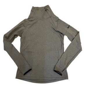 Nike Pro Dri-Fit Long Sleeve Mock Turtleneck Side Zip Pullover